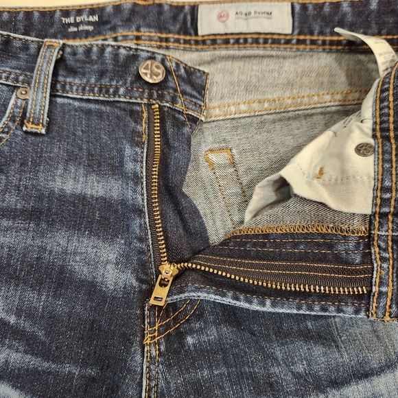 VTG Adriano Goldschmied Jeans Mens 31/29 Blue Dark Wash The Dylan Slim Skinny - Picture 7 of 16